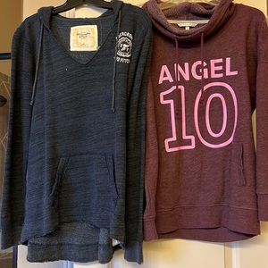 Set of. 2 sweatshirts from Abercrombie and Victoria Secret